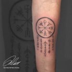 álomfogó rúna tetoválás kar, dream catcher rune tattoo arm