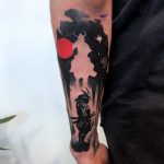 harcos színes tetoválás, warrior color with tattoos