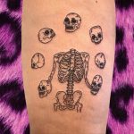 csontváz koponya tetoválás, skeleton skull tattoo