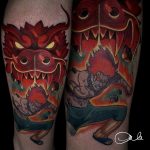 képregény sárkány színes vörös sárga színek tetoválás, comic book dragon colorful red yellow colors tattoo